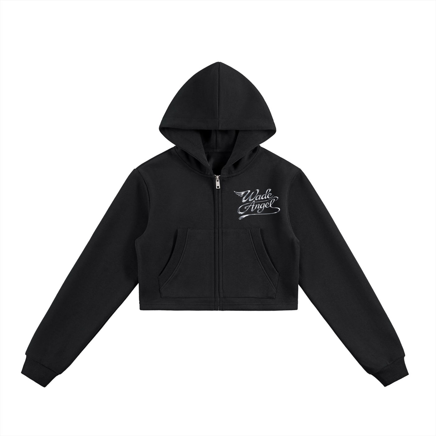 Wade Cropped Zip-Up Hoodie