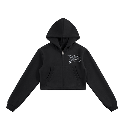 Wade Cropped Zip-Up Hoodie