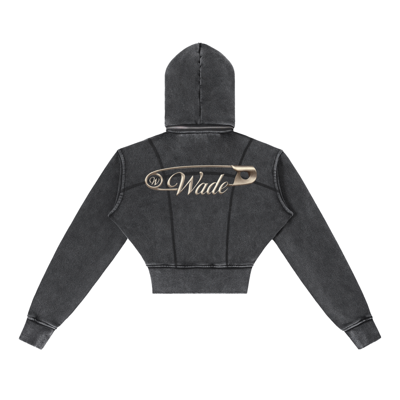 Wade Vintage Washed Cropped Fleece Hoodie