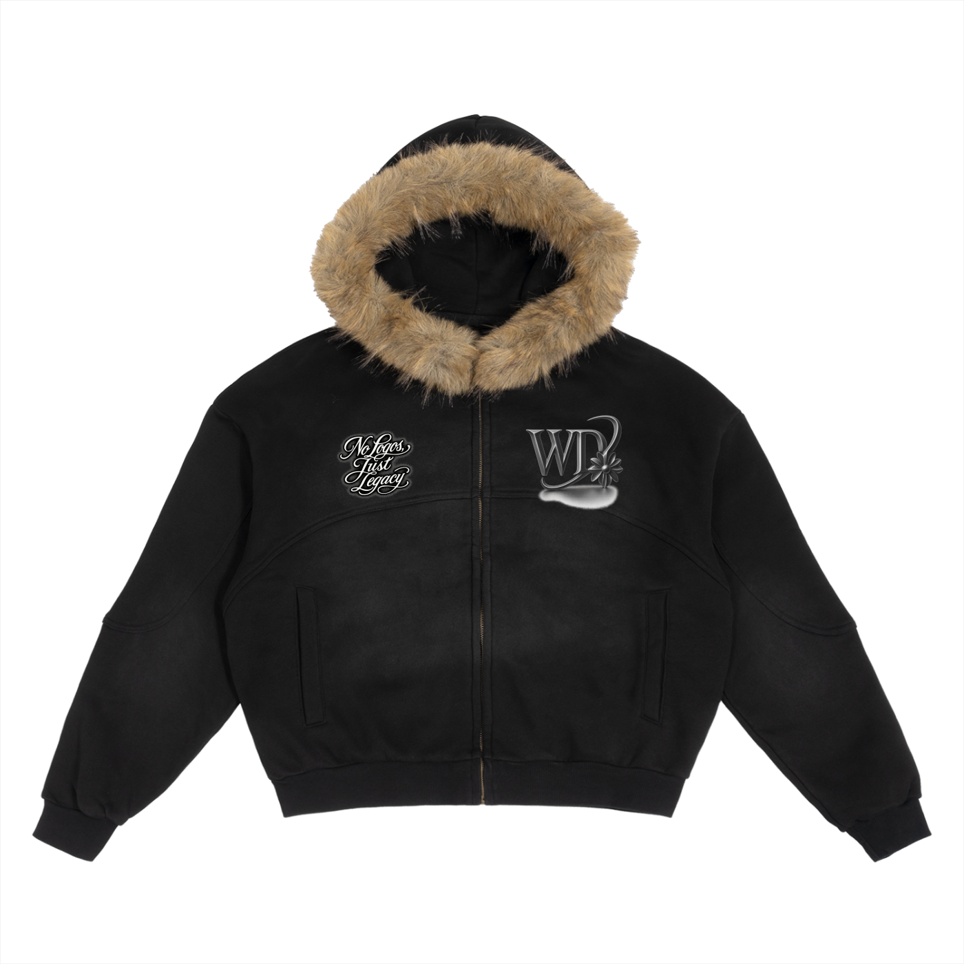 Wade Boxy Detachable Fur Hoodie