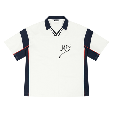 Unisex Boxy Color Block Polo Shirt