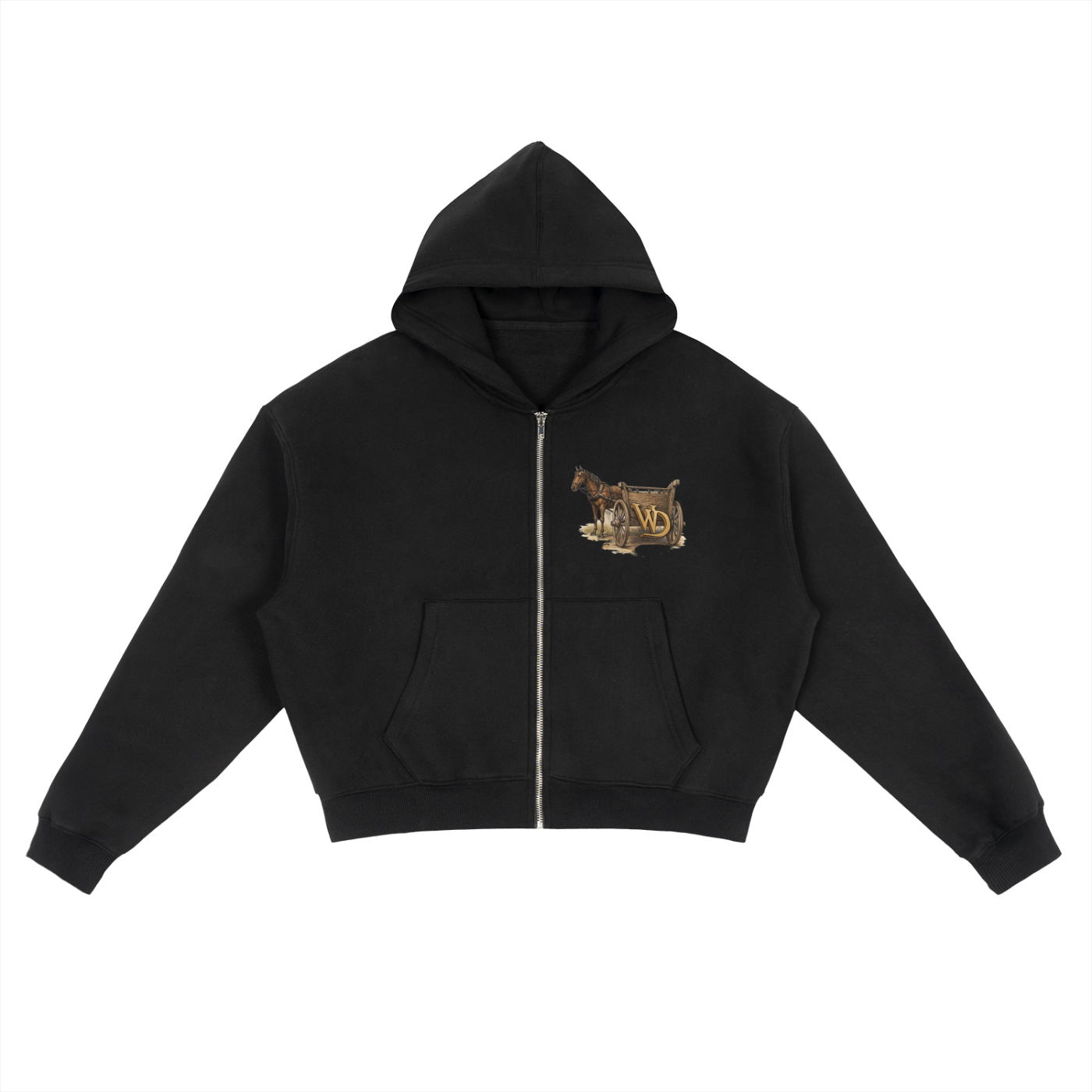 Wade Zip-Up Boxy Fit Hoodie (Fleece)