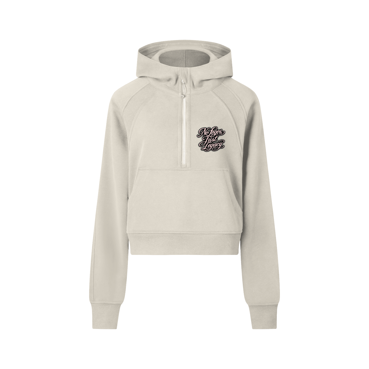 Wade Cropped Half-Zip Hoodie