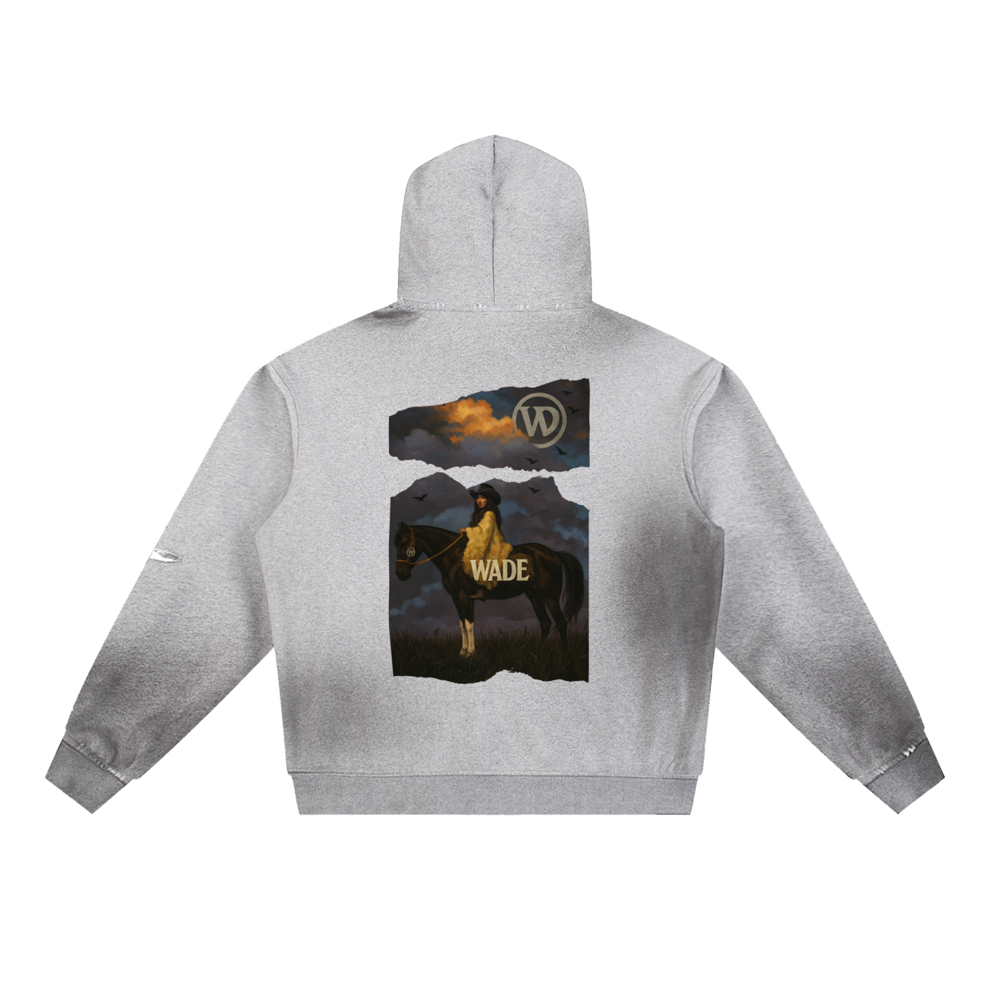 Wade Sun-Fade Frayed Hoodie