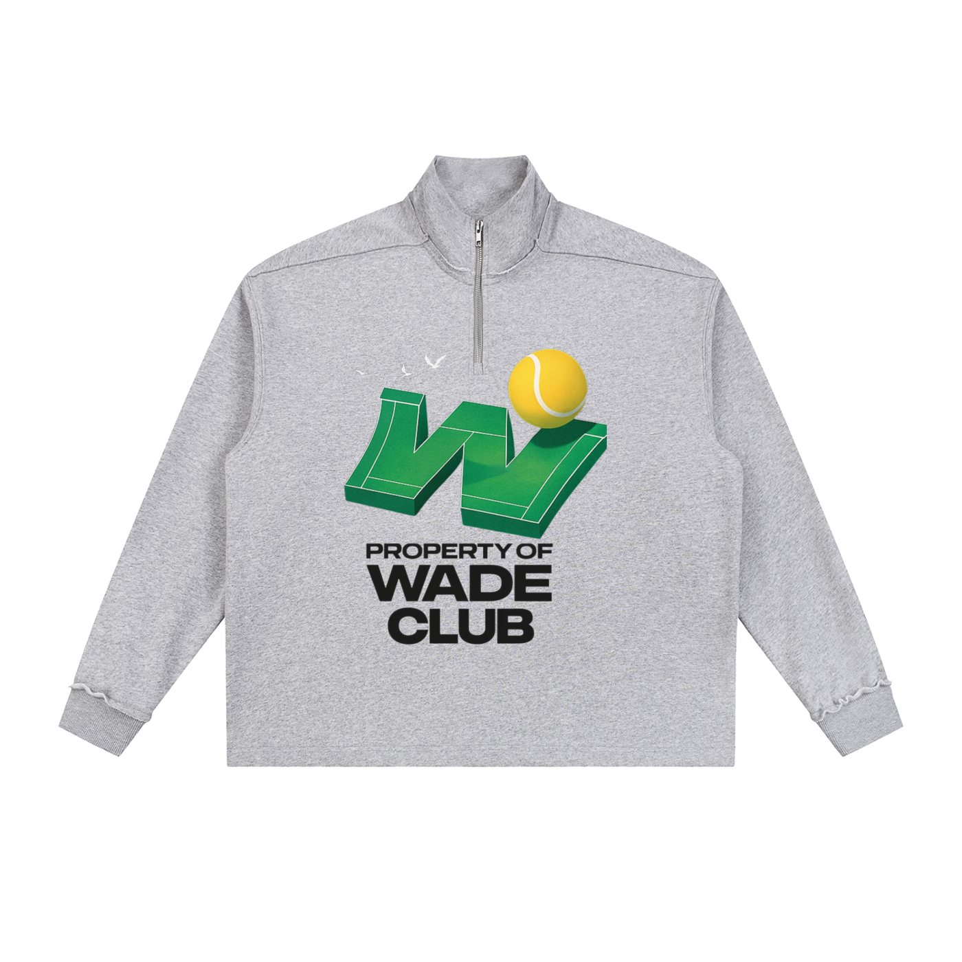 Half-Zip Rolled Edge Wade Sweatshirt