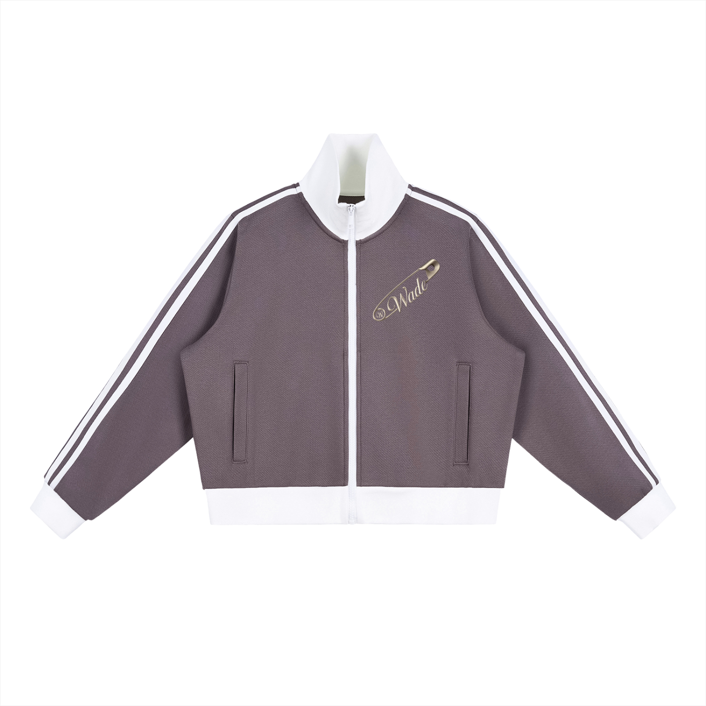 Wade Cropped Track Jacket (White)