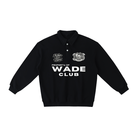 Wade Polo-Collar Sweatshirt (Black)
