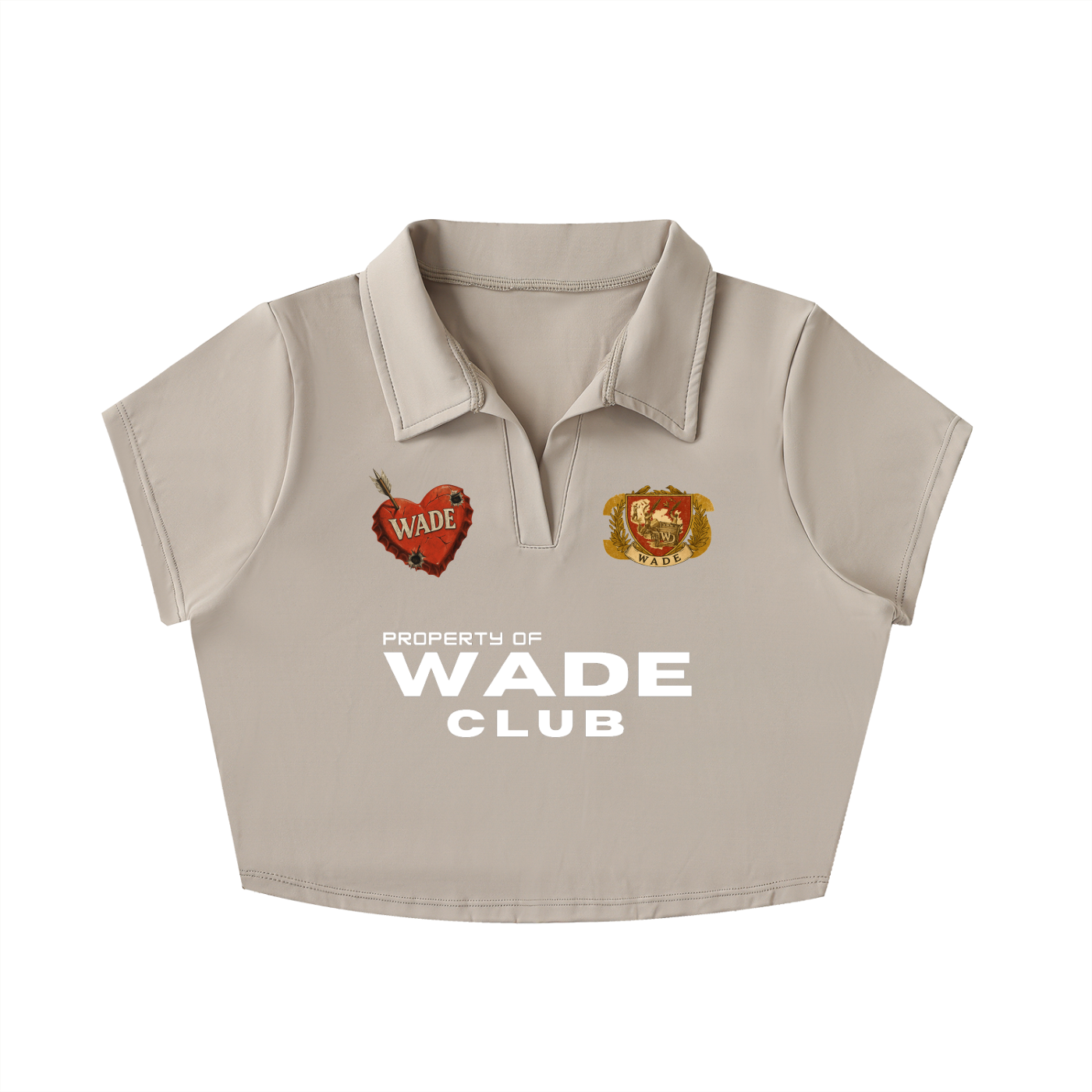 Wade V-Neck Lapel Crop Top