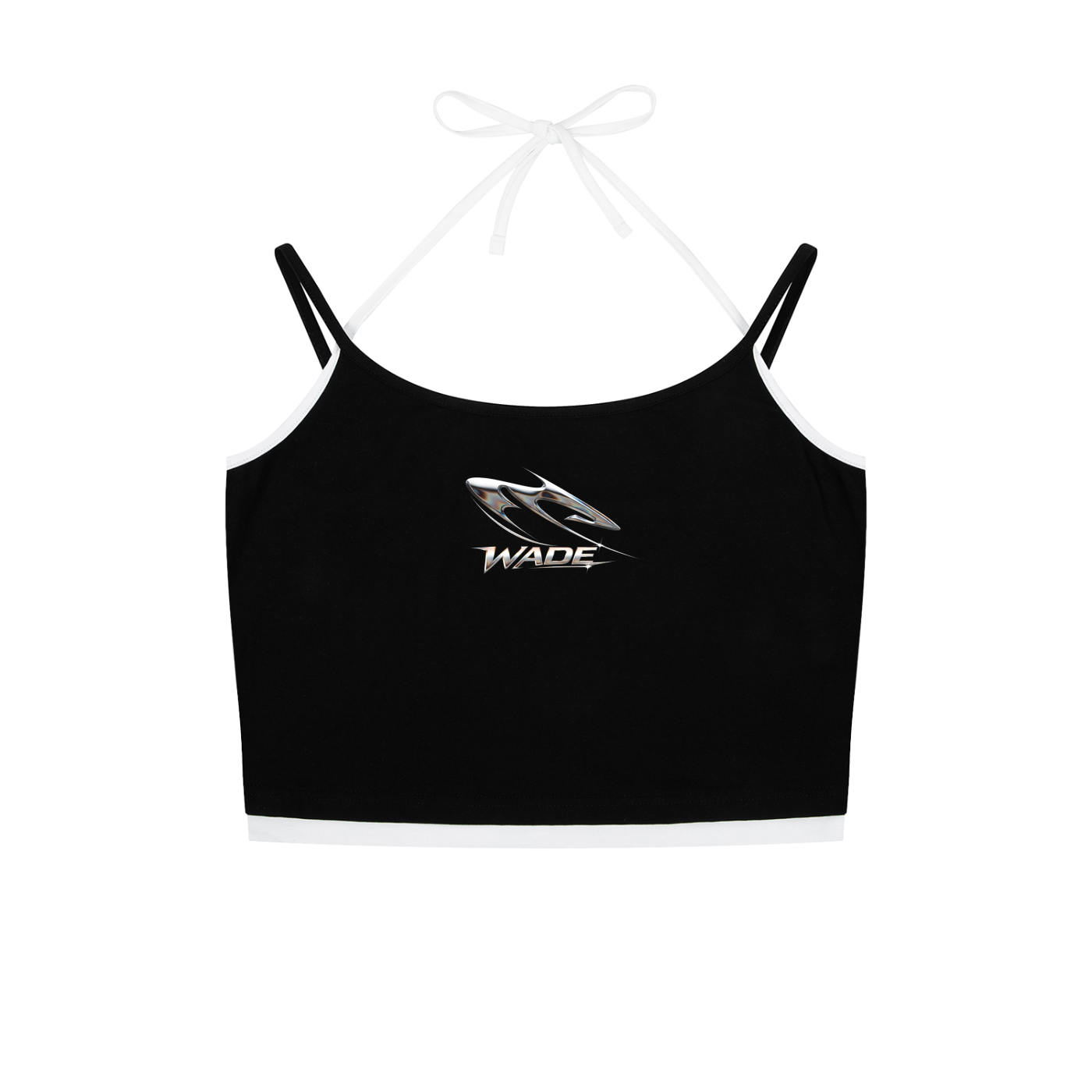 Contrast Binding Halter Tank Top