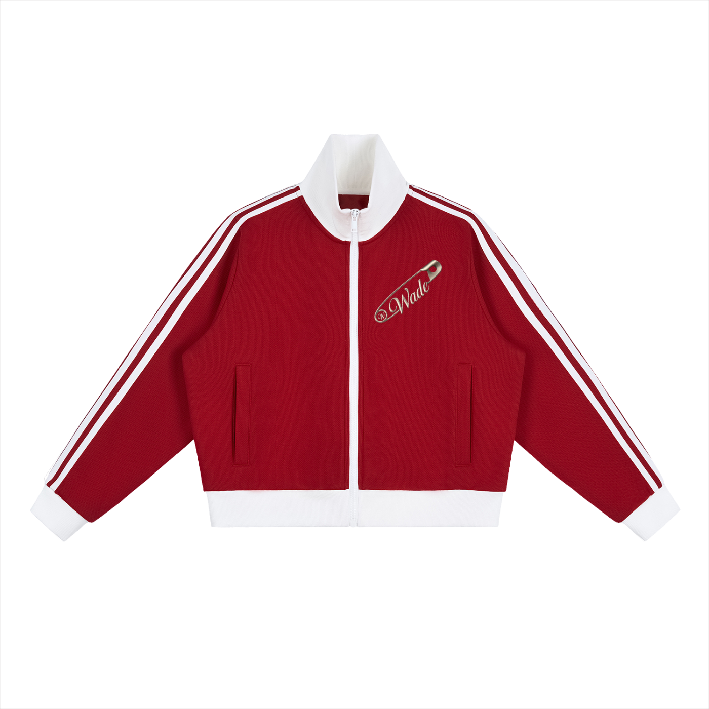 Wade Cropped Track Jacket (White)