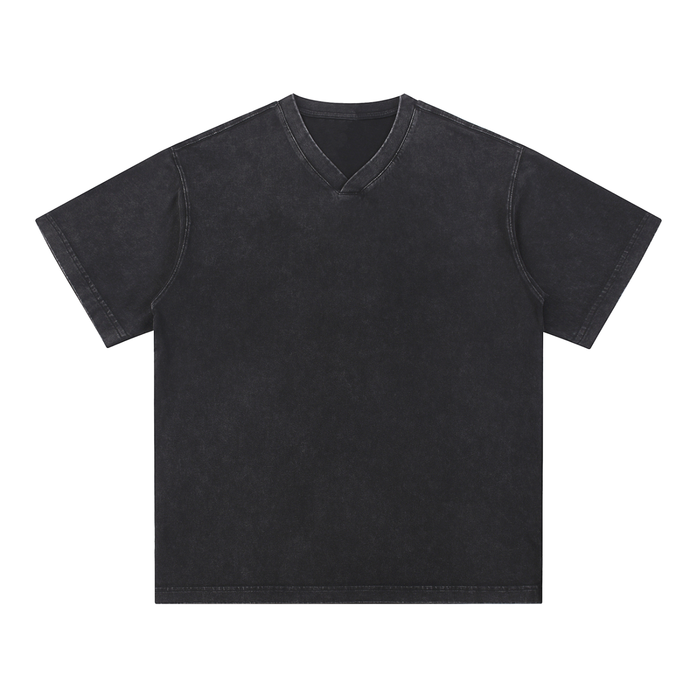 Wade Snow Washed V-Neck Cotton T-Shirt