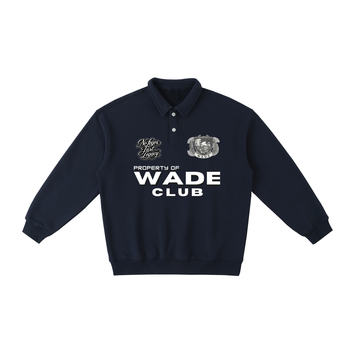 Wade Polo-Collar Sweatshirt (Black)