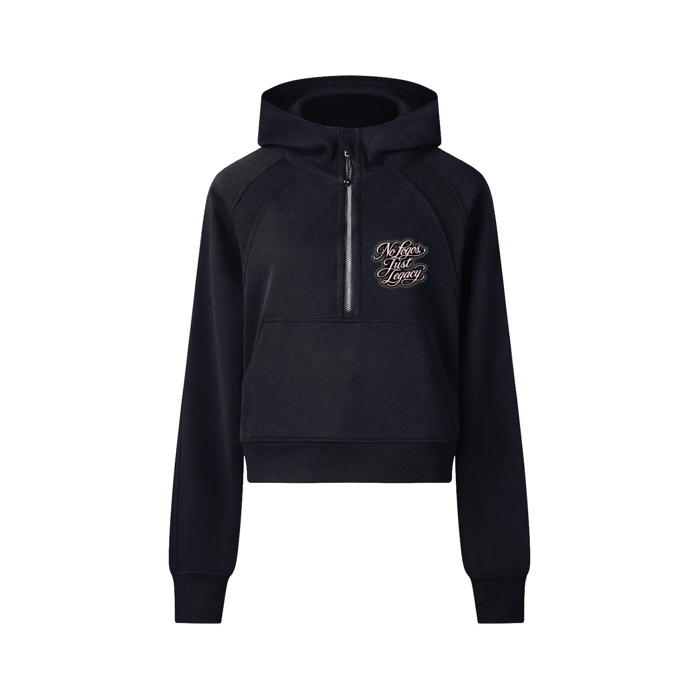 Wade Cropped Half-Zip Hoodie