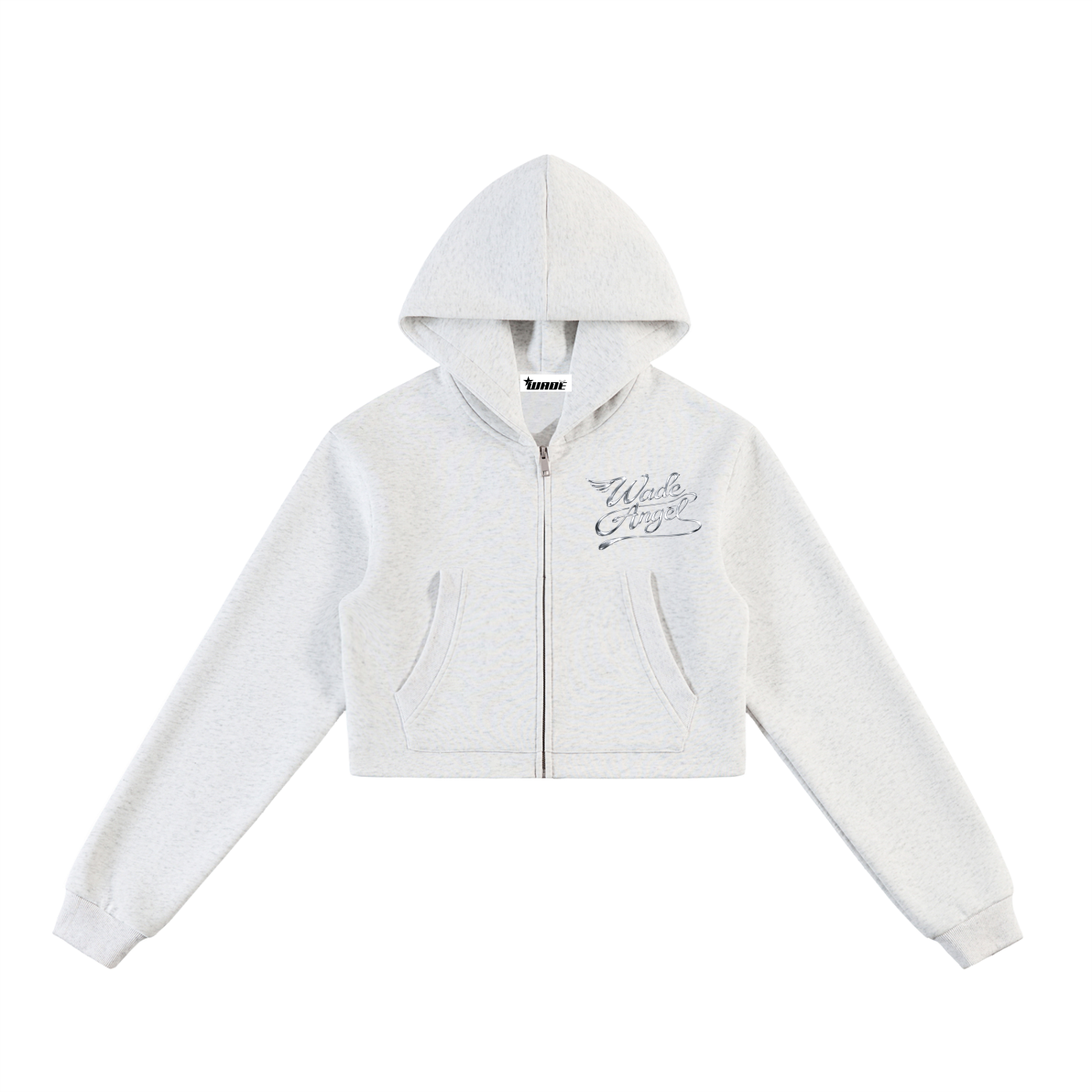 Wade Cropped Zip-Up Hoodie