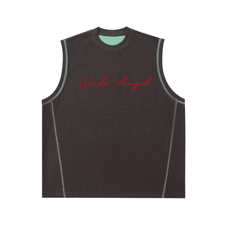 Wade Angel Contrast Panel Tank Top