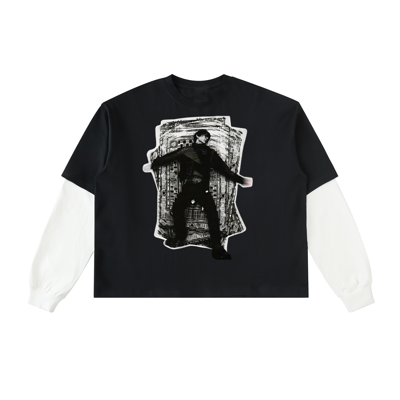 WD Layered Sleeve Cotton T-Shirt