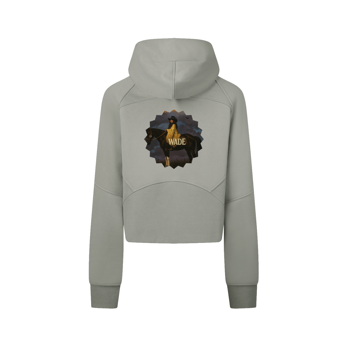 Wade Cropped Zip-Through Hoodie