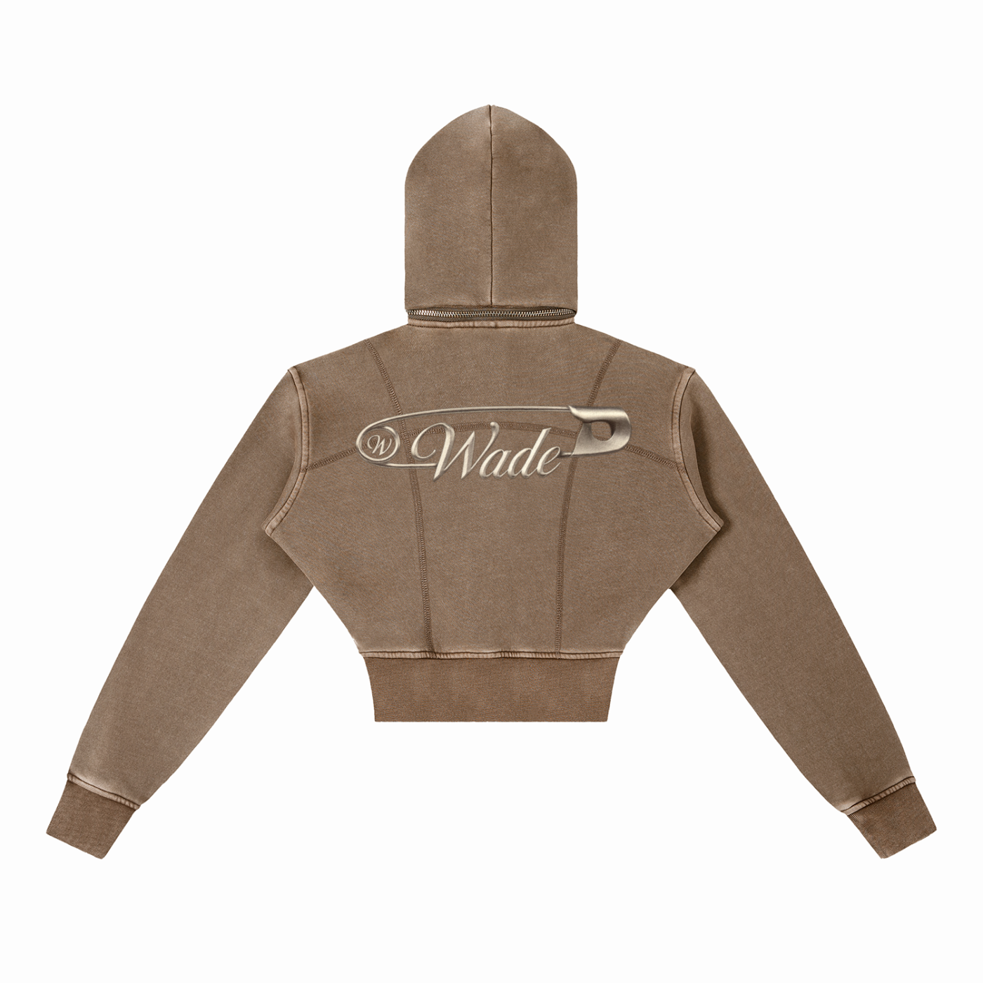 Wade Vintage Washed Cropped Fleece Hoodie