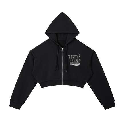 Wade Essential Cropped Zip-Up Hoodie