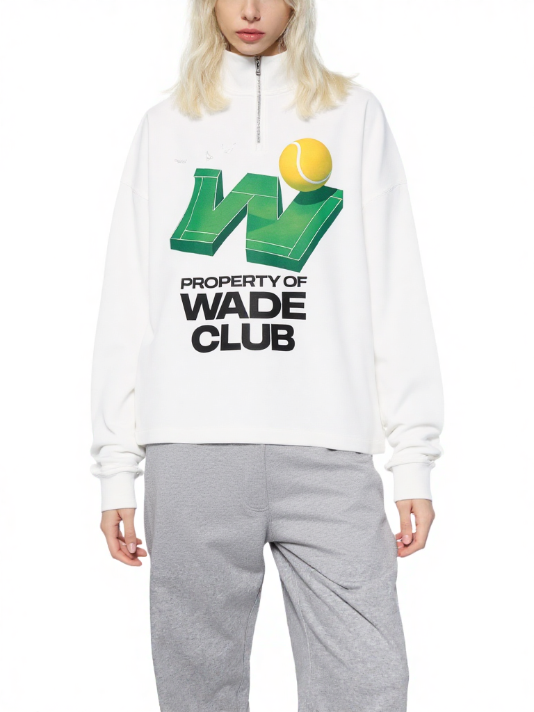WD Half-Zip Rolled Edge Sweatshirt