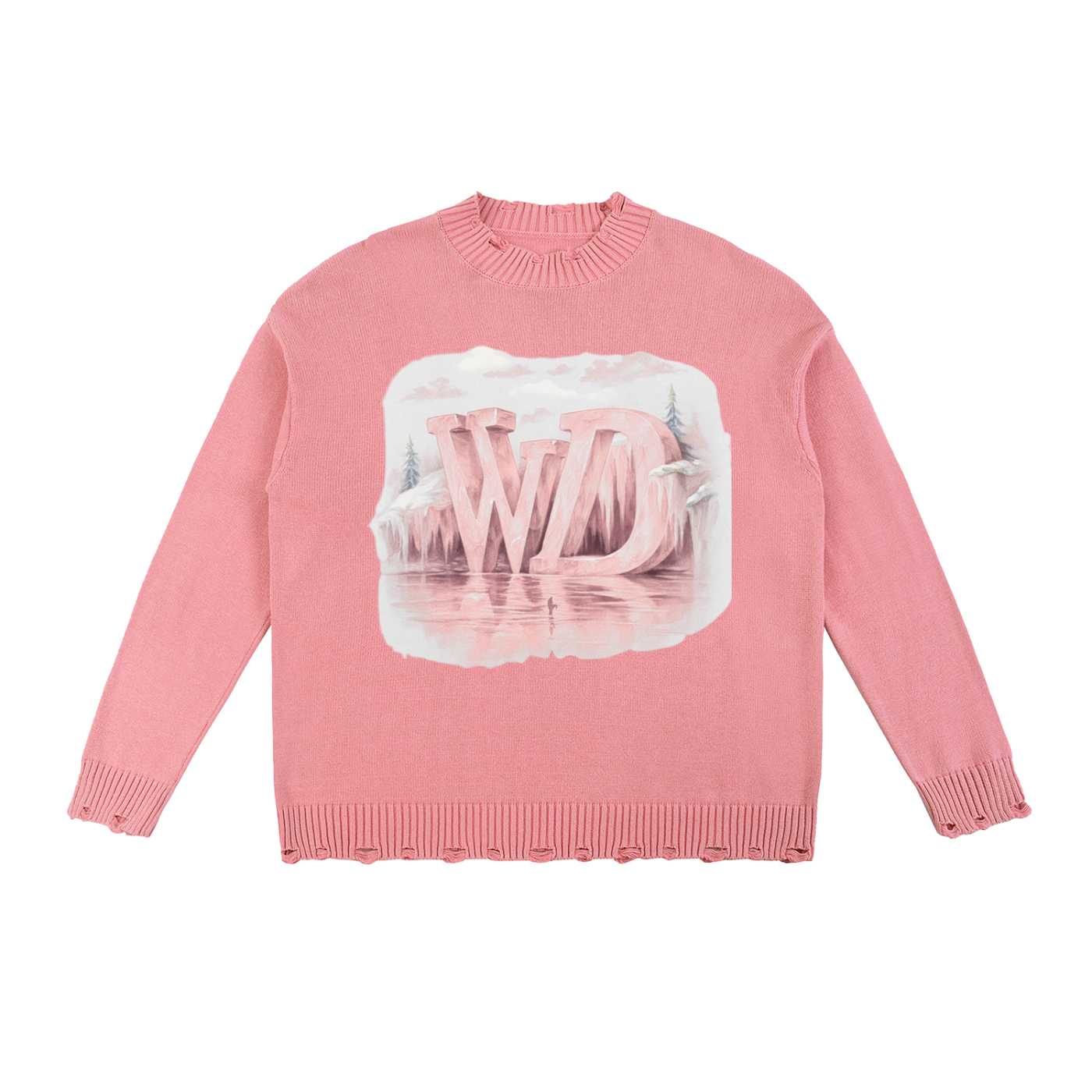 Pink WD Washed Sweater
