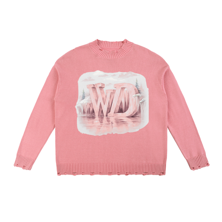 Pink WD Washed Sweater