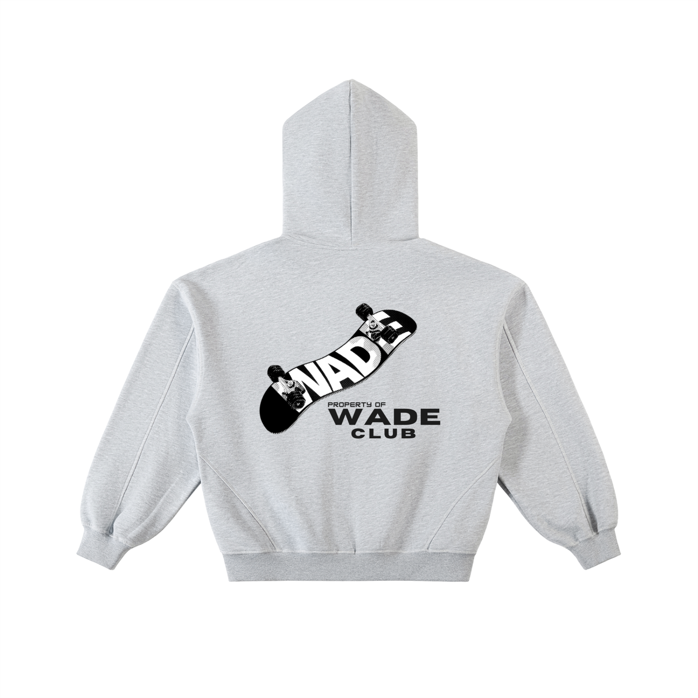 Wade Boxy Zip Hoodie (White)