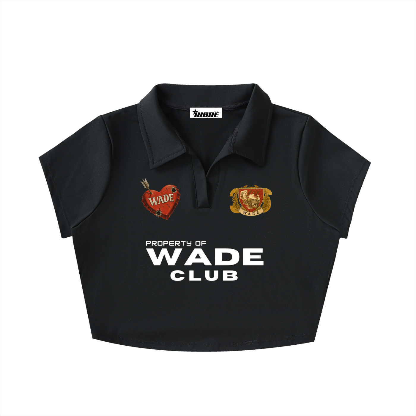 Wade V-Neck Lapel Crop Top