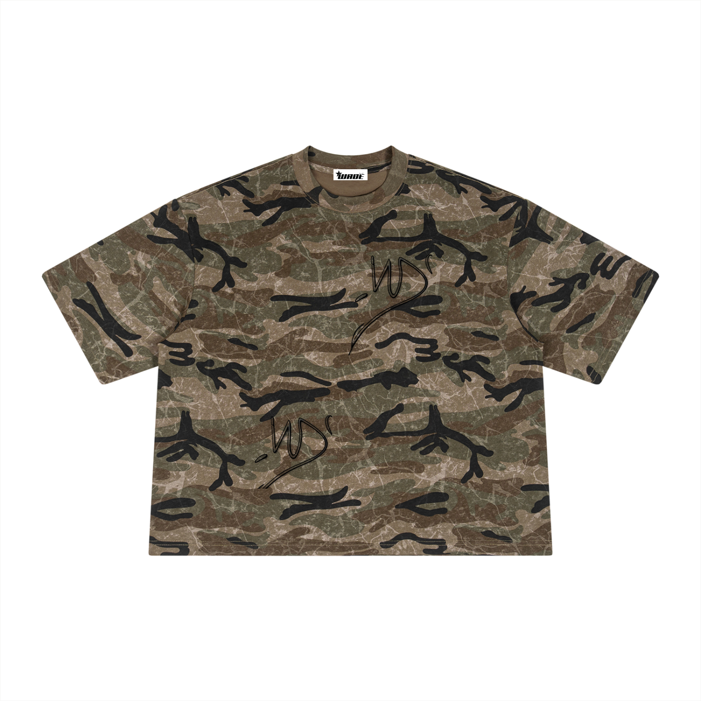 Unisex Boxy Camo Print T-Shirt