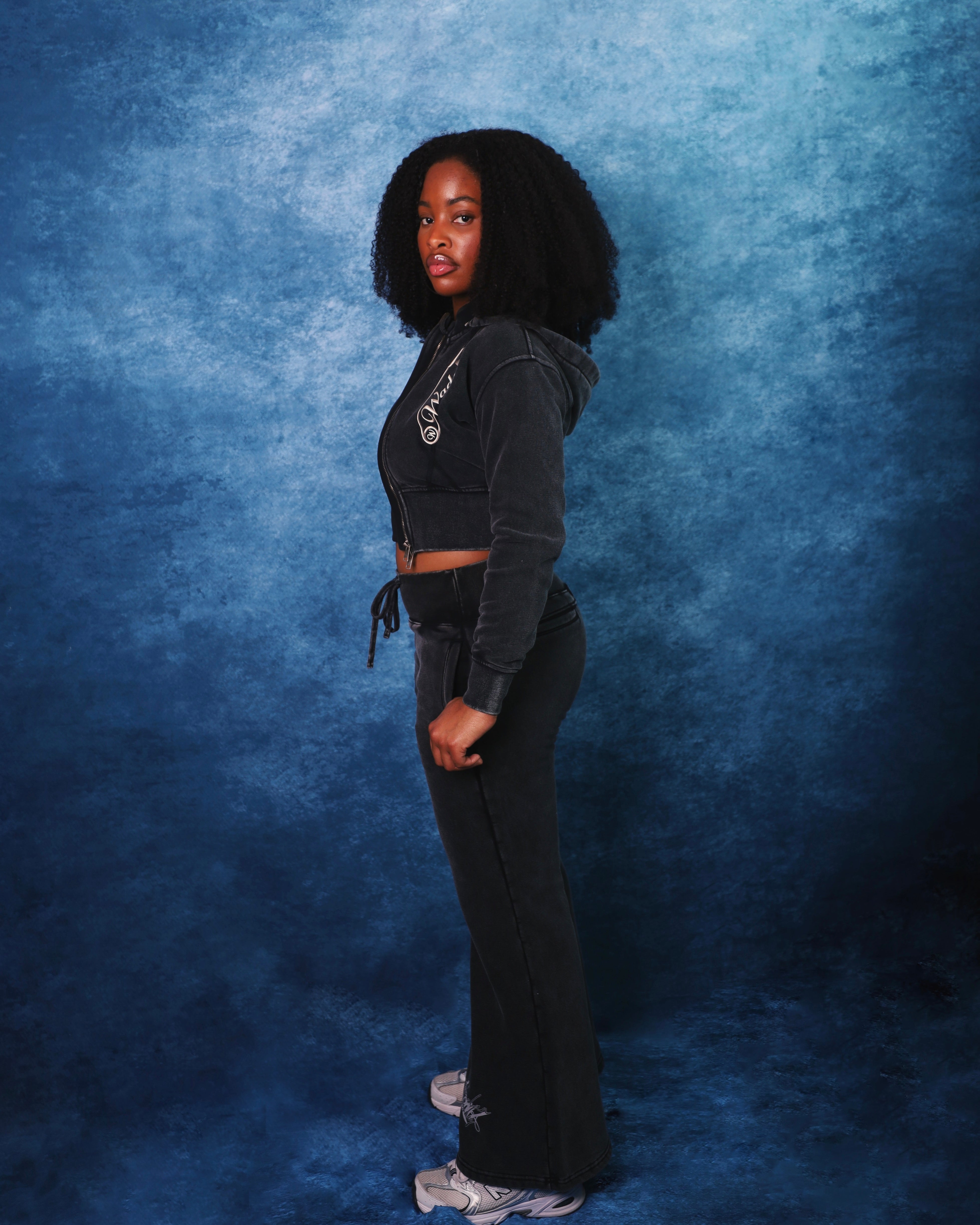 Wade Vintage Washed Cropped Fleece Hoodie