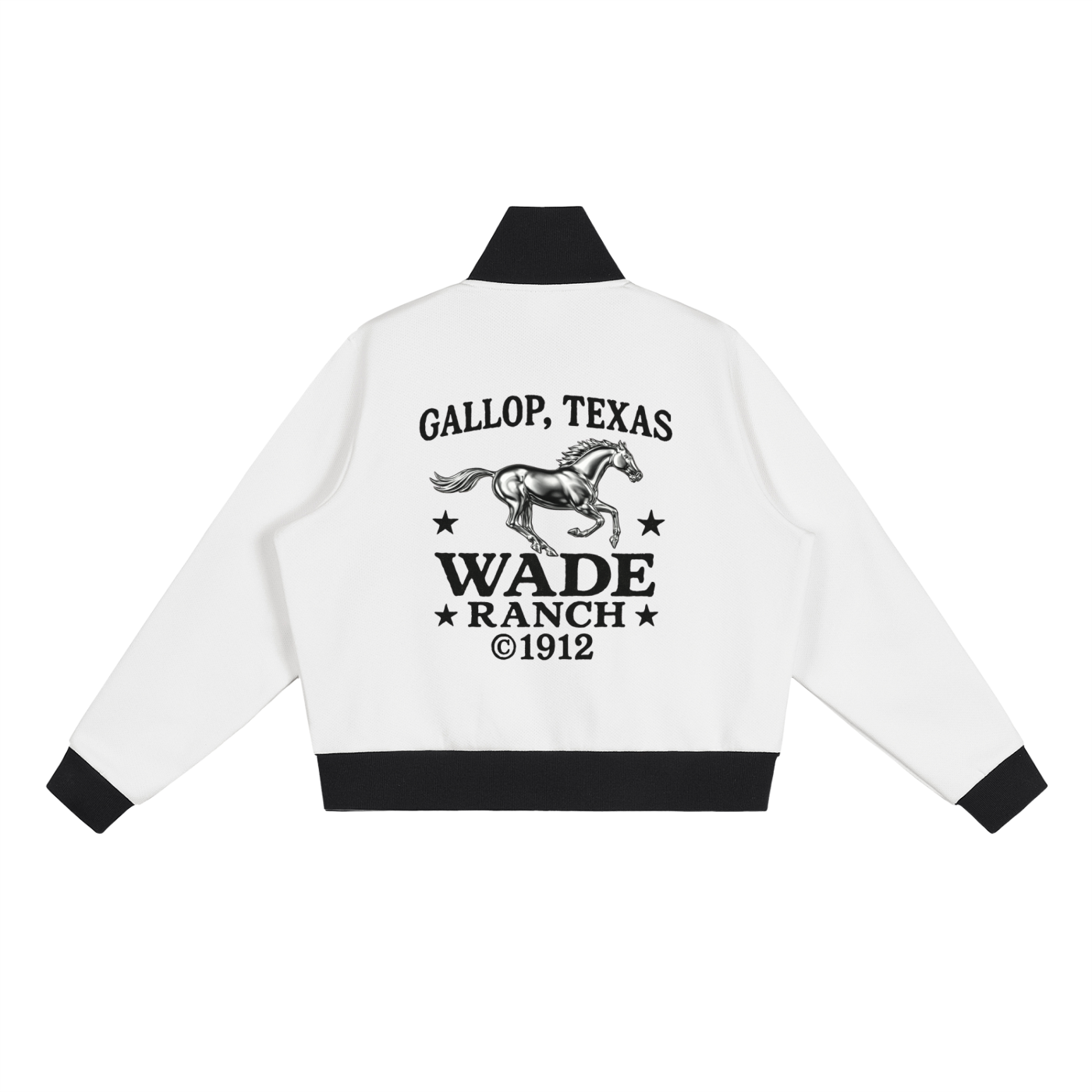 Wade Cropped Track Jacket (White)