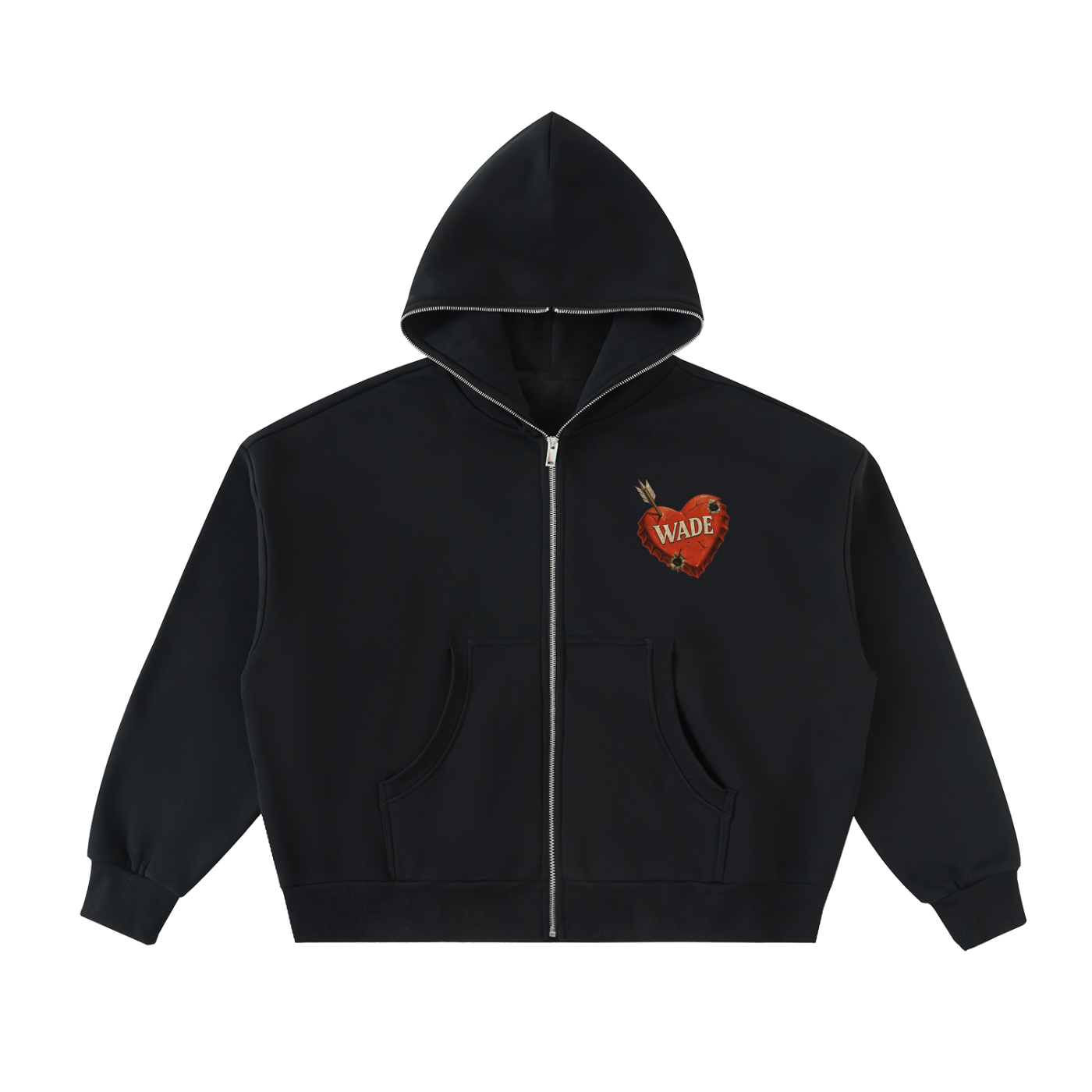 Wade Full-Zip Boxy Hoodie
