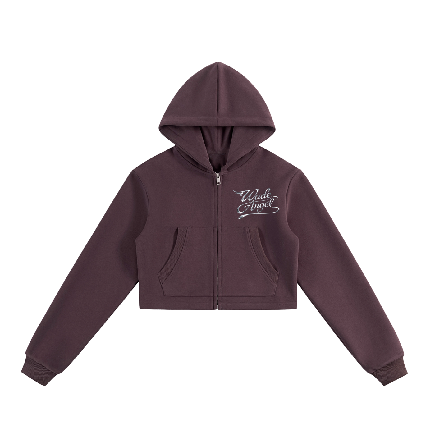 Wade Cropped Zip-Up Hoodie