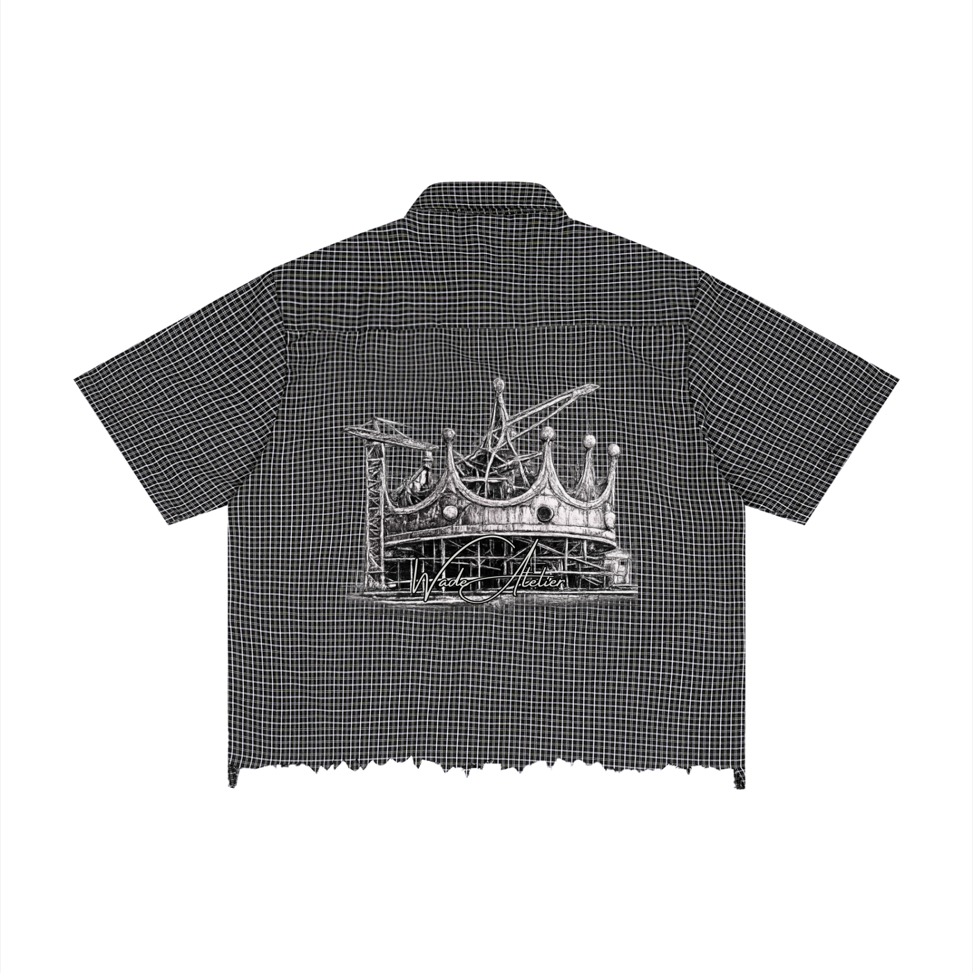 Wade Distressed Plaid Shirt (Boxy Fit)