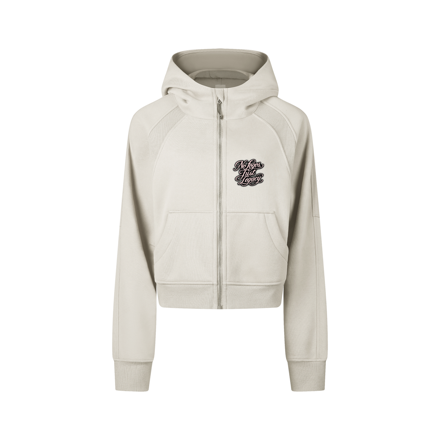 Wade Cropped Zip-Through Hoodie
