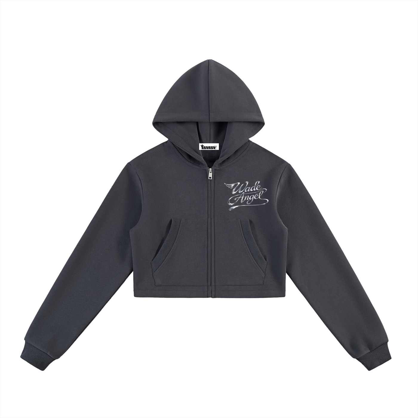 Wade Cropped Zip-Up Hoodie