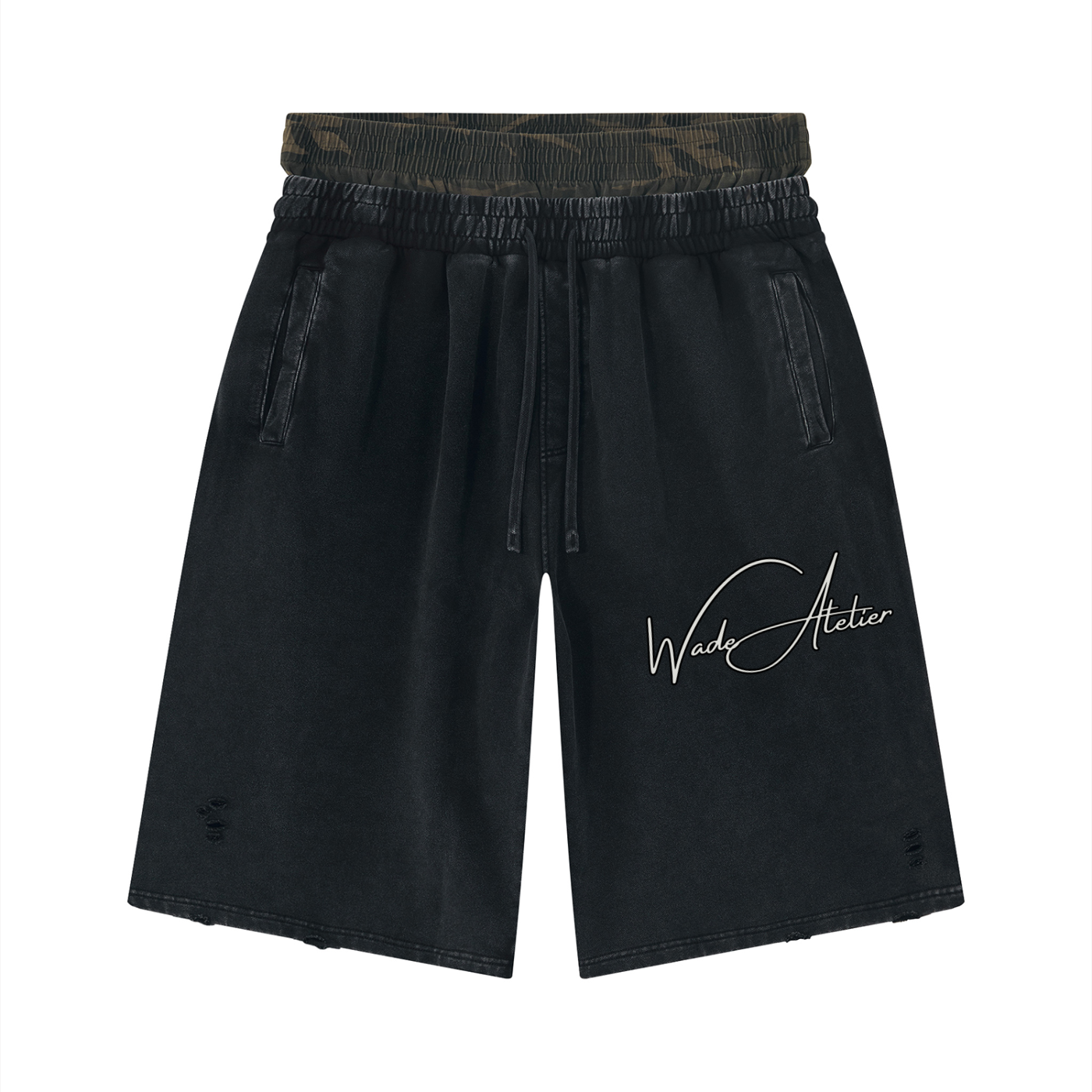 Wade Distressed Wide Leg Shorts