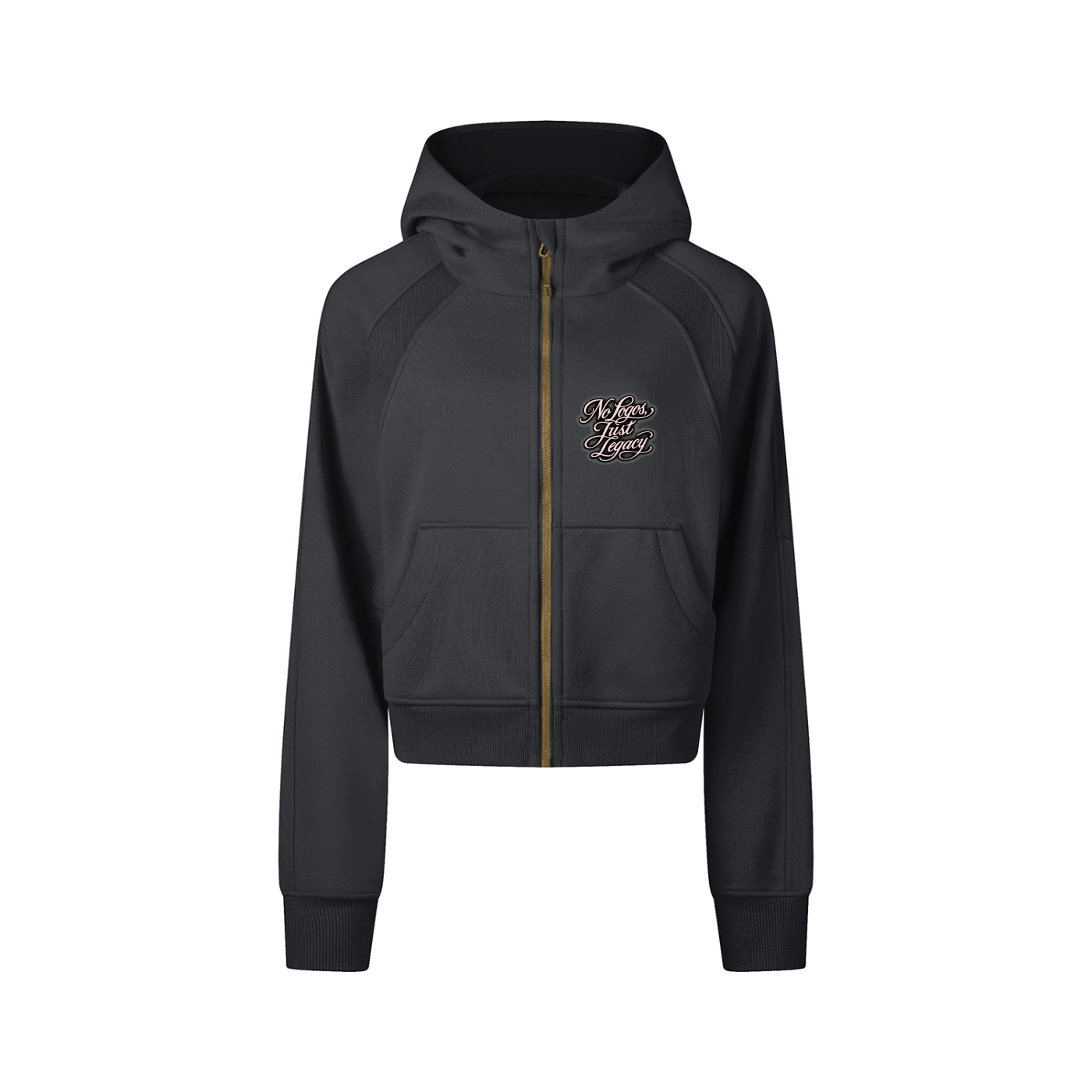Wade Cropped Zip-Through Hoodie