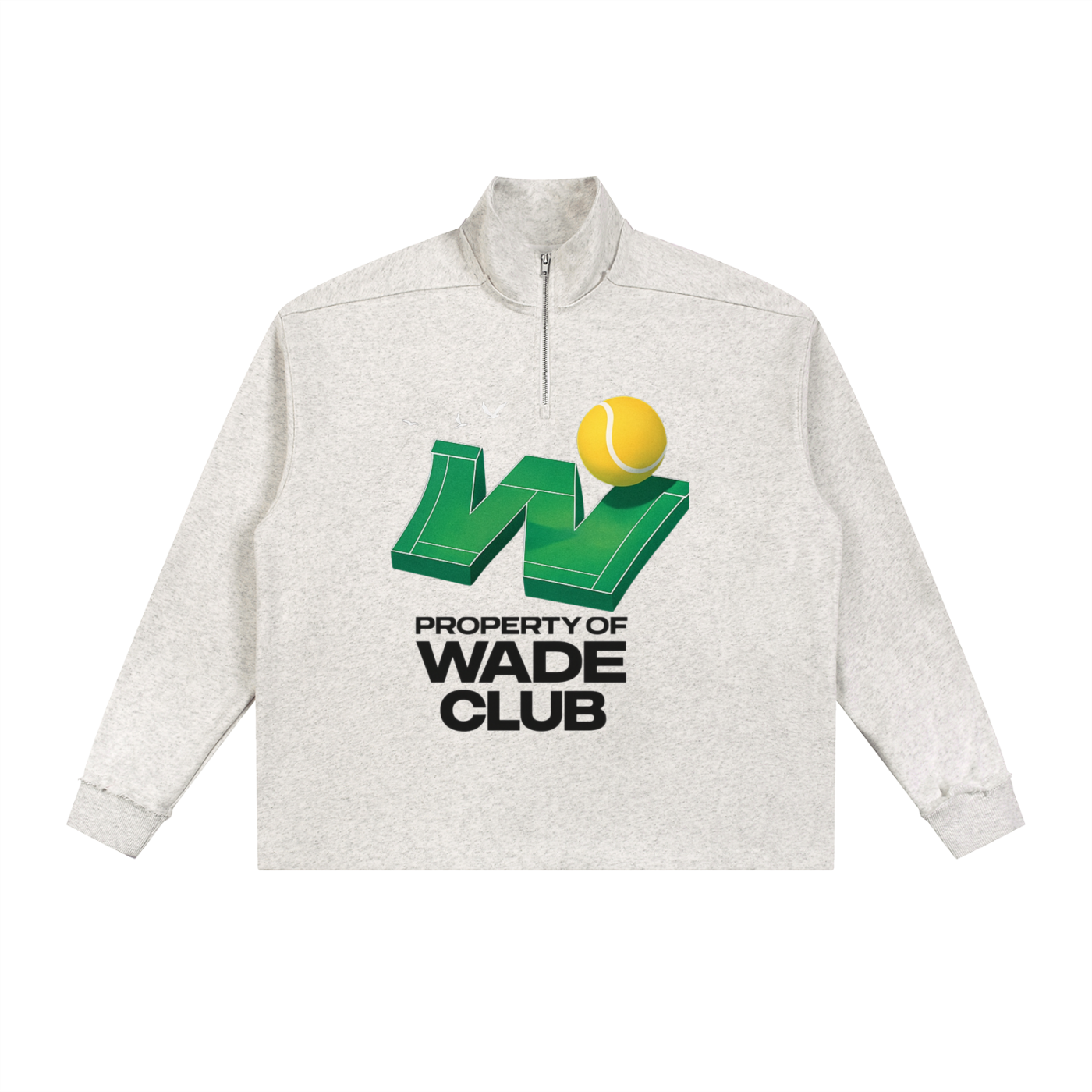 Half-Zip Rolled Edge Wade Sweatshirt