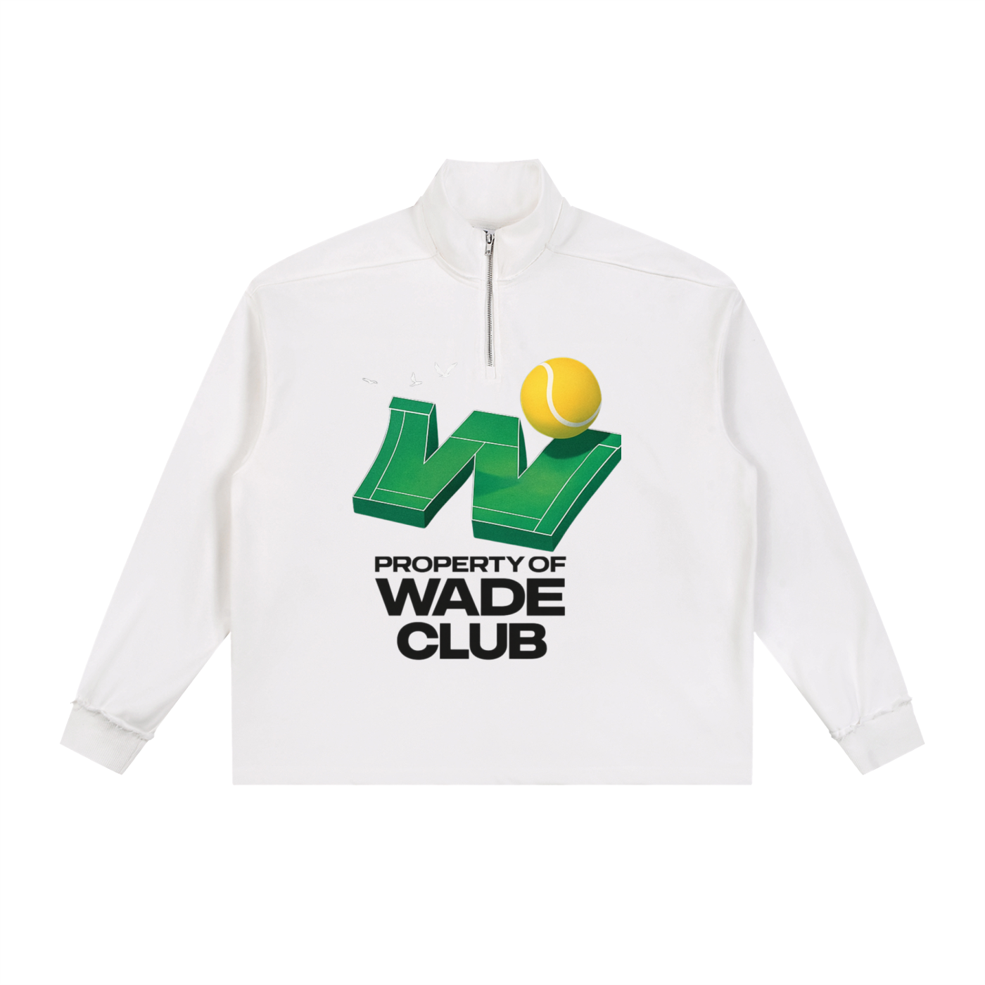 Half-Zip Rolled Edge Wade Sweatshirt