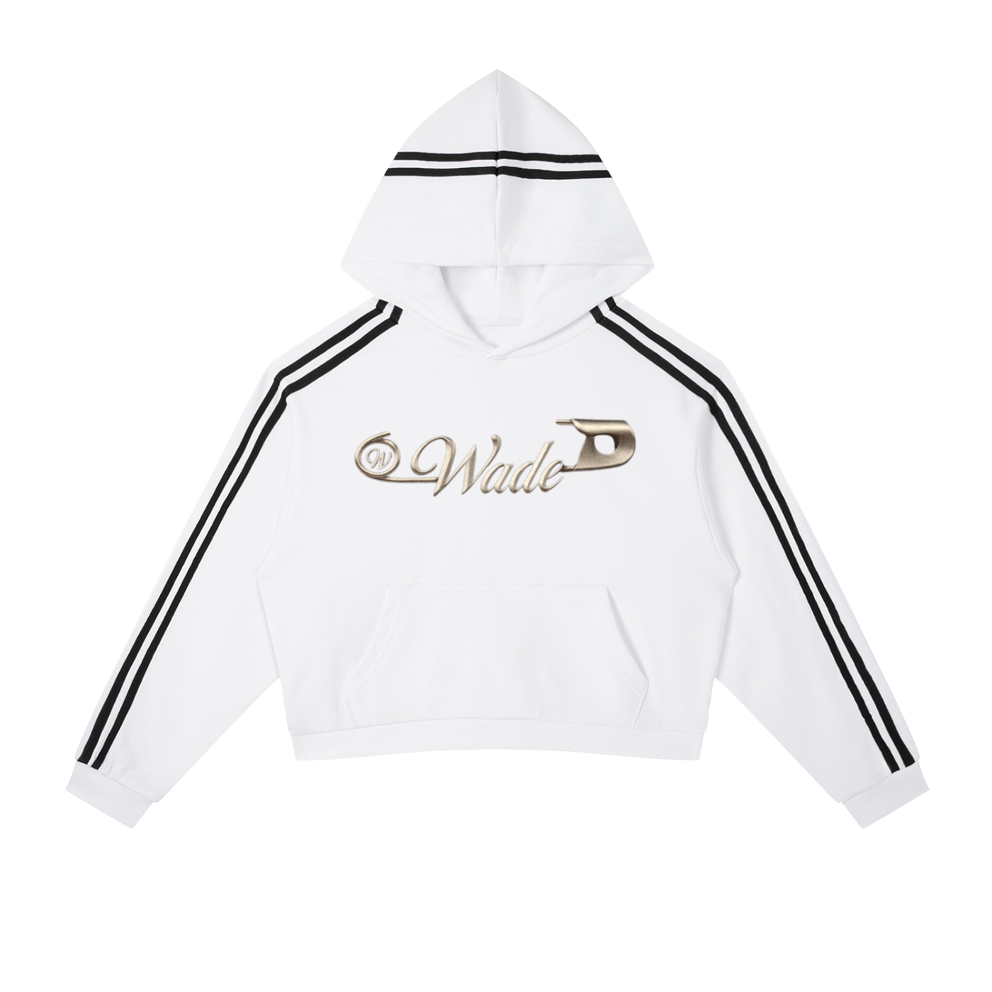 Wade Side Stripe Cropped Hoodie