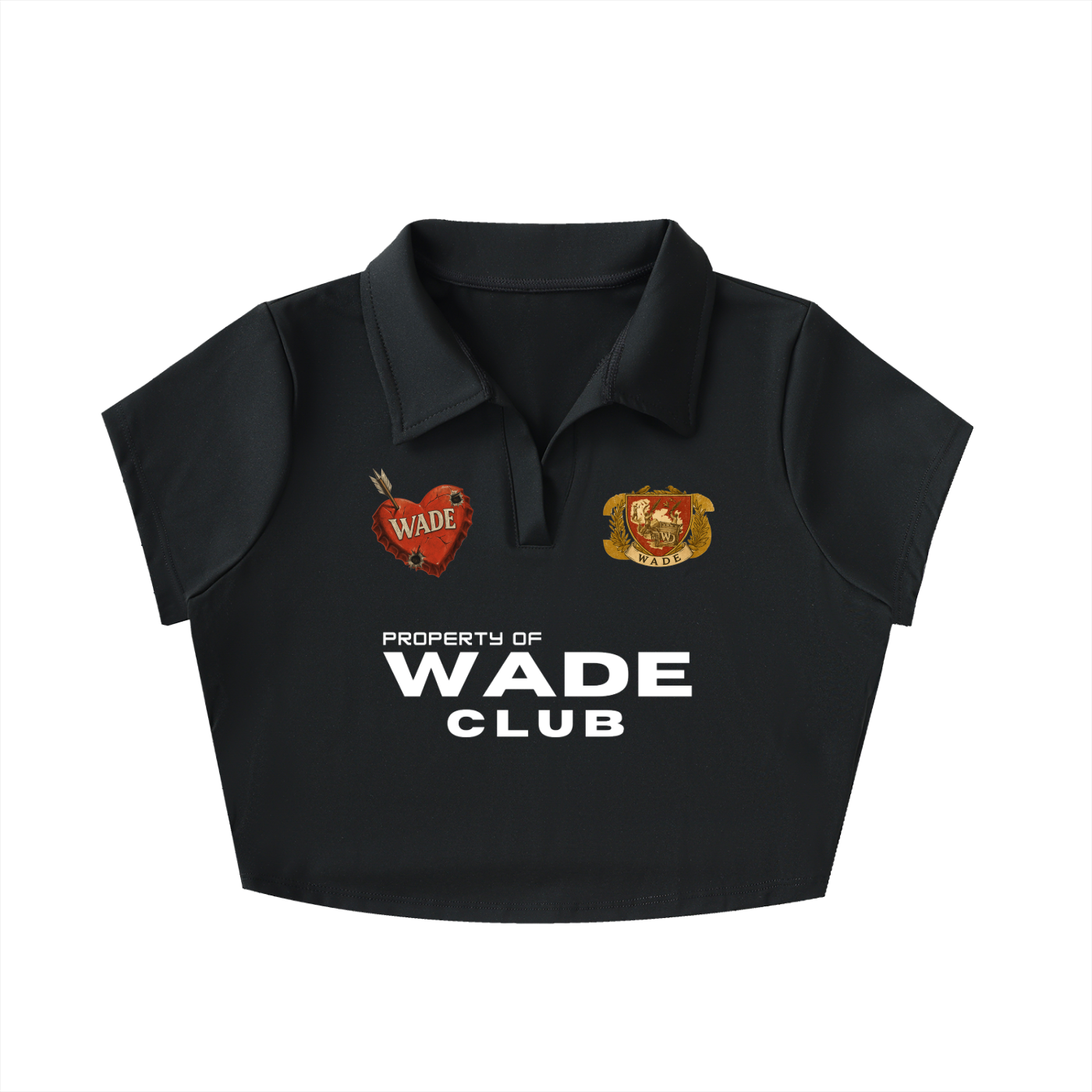 Wade V-Neck Lapel Crop Top