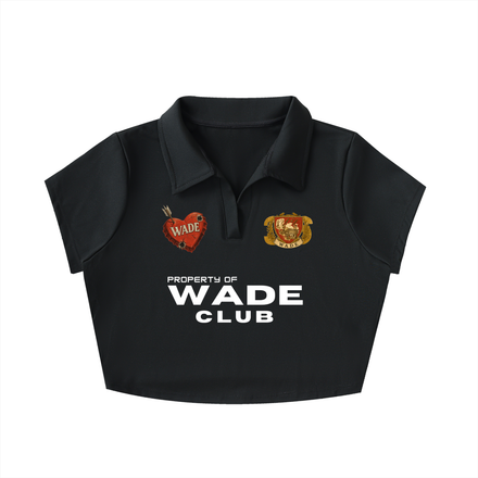Wade V-Neck Lapel Crop Top