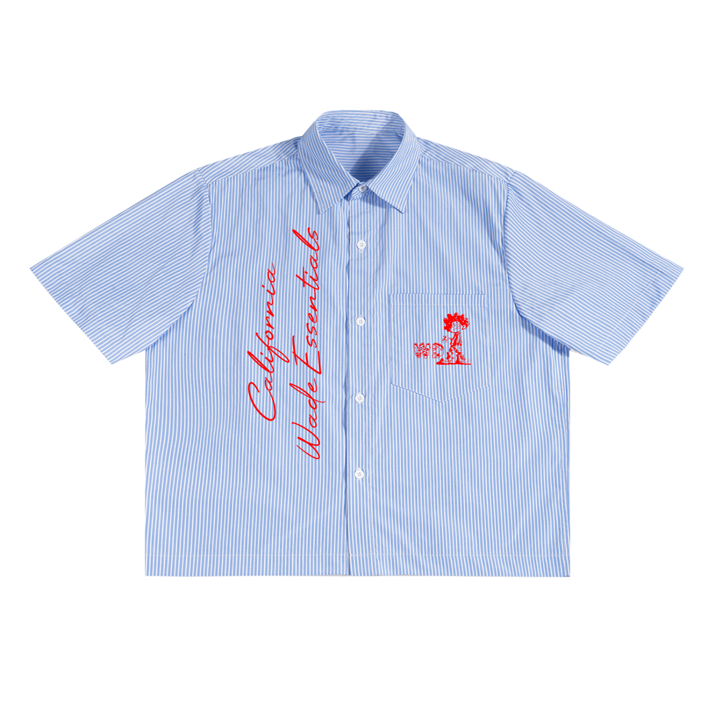 Wade Vertical Stripe Boxy Shirt