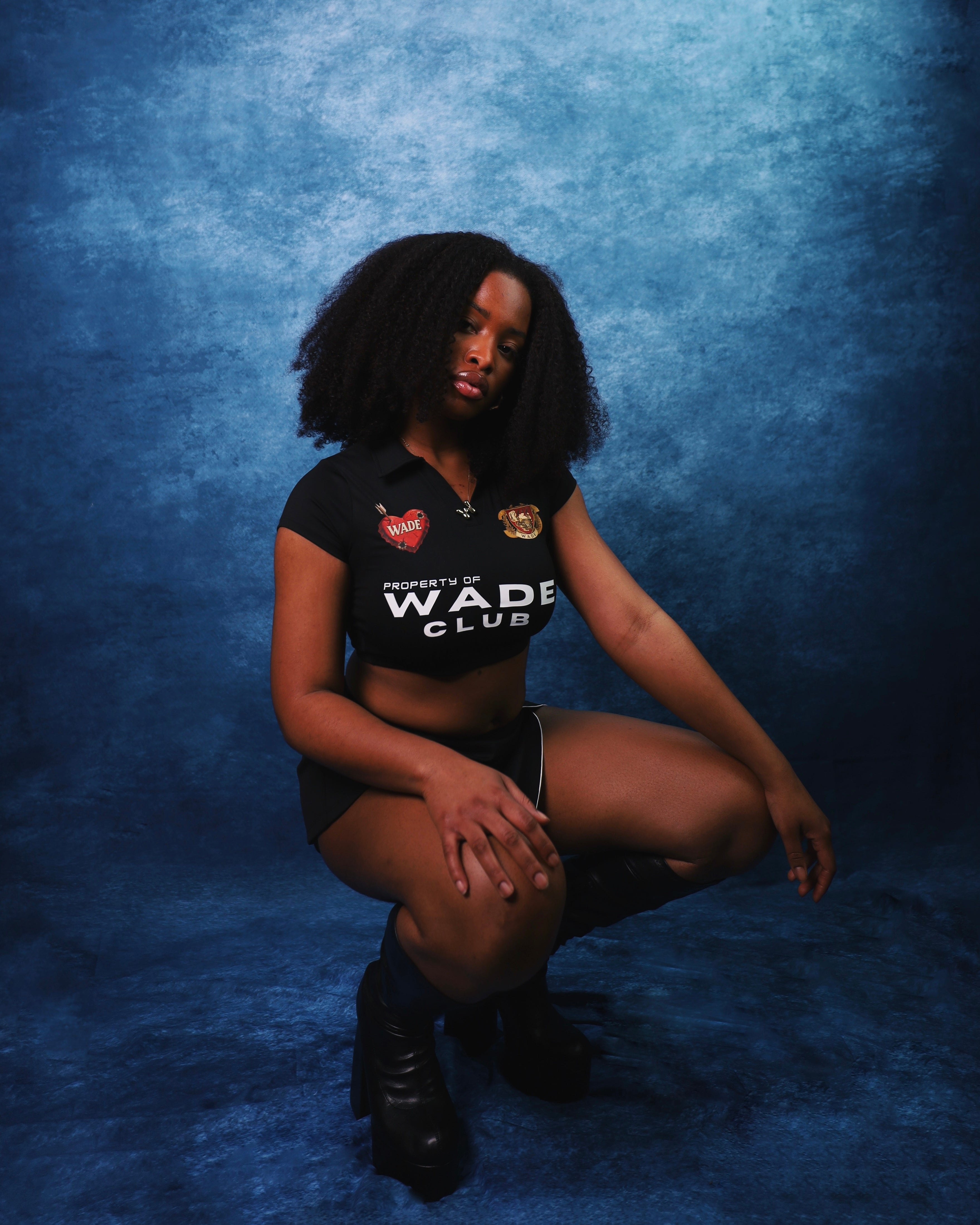Wade V-Neck Lapel Crop Top