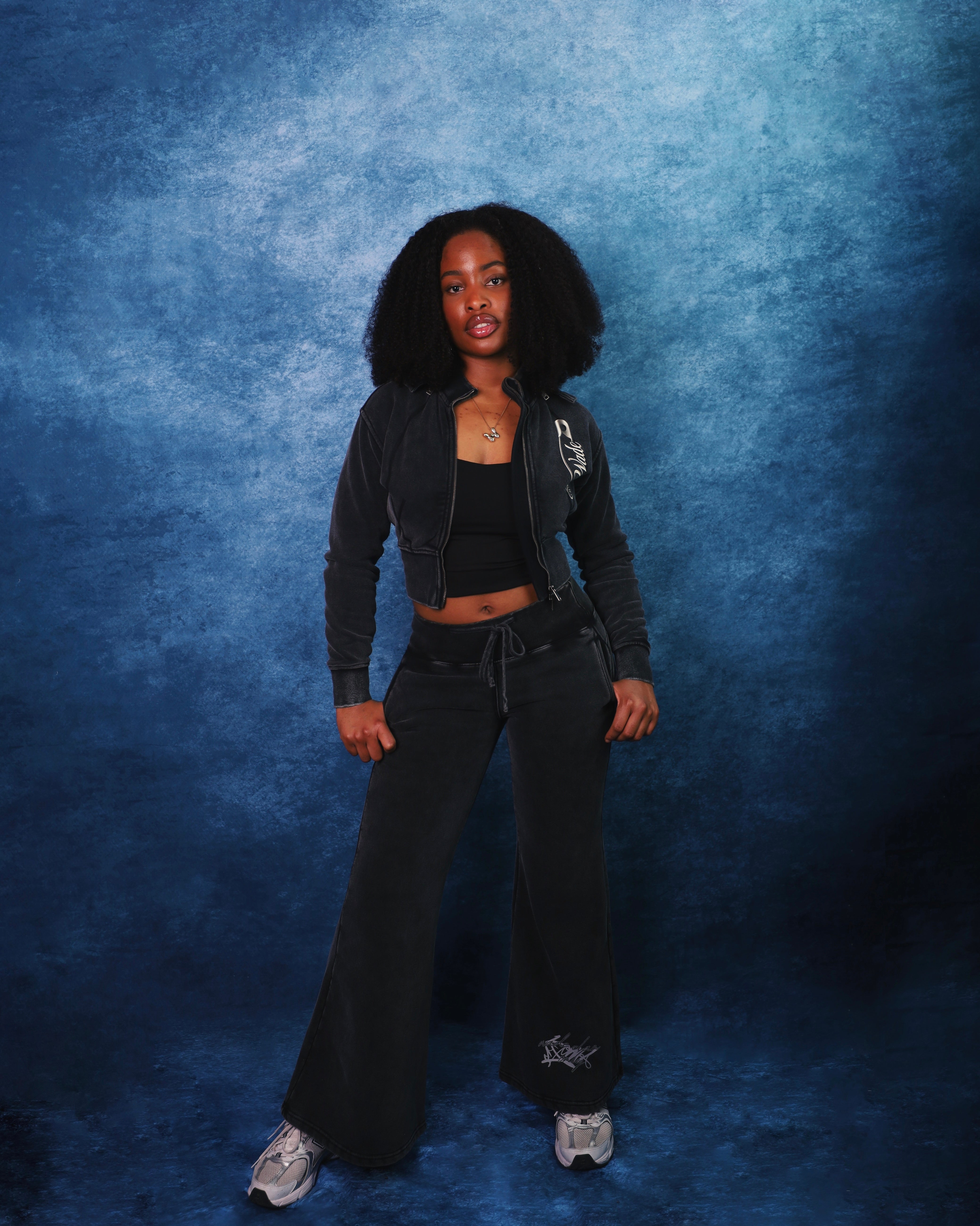 Wade Vintage Washed Cropped Fleece Hoodie