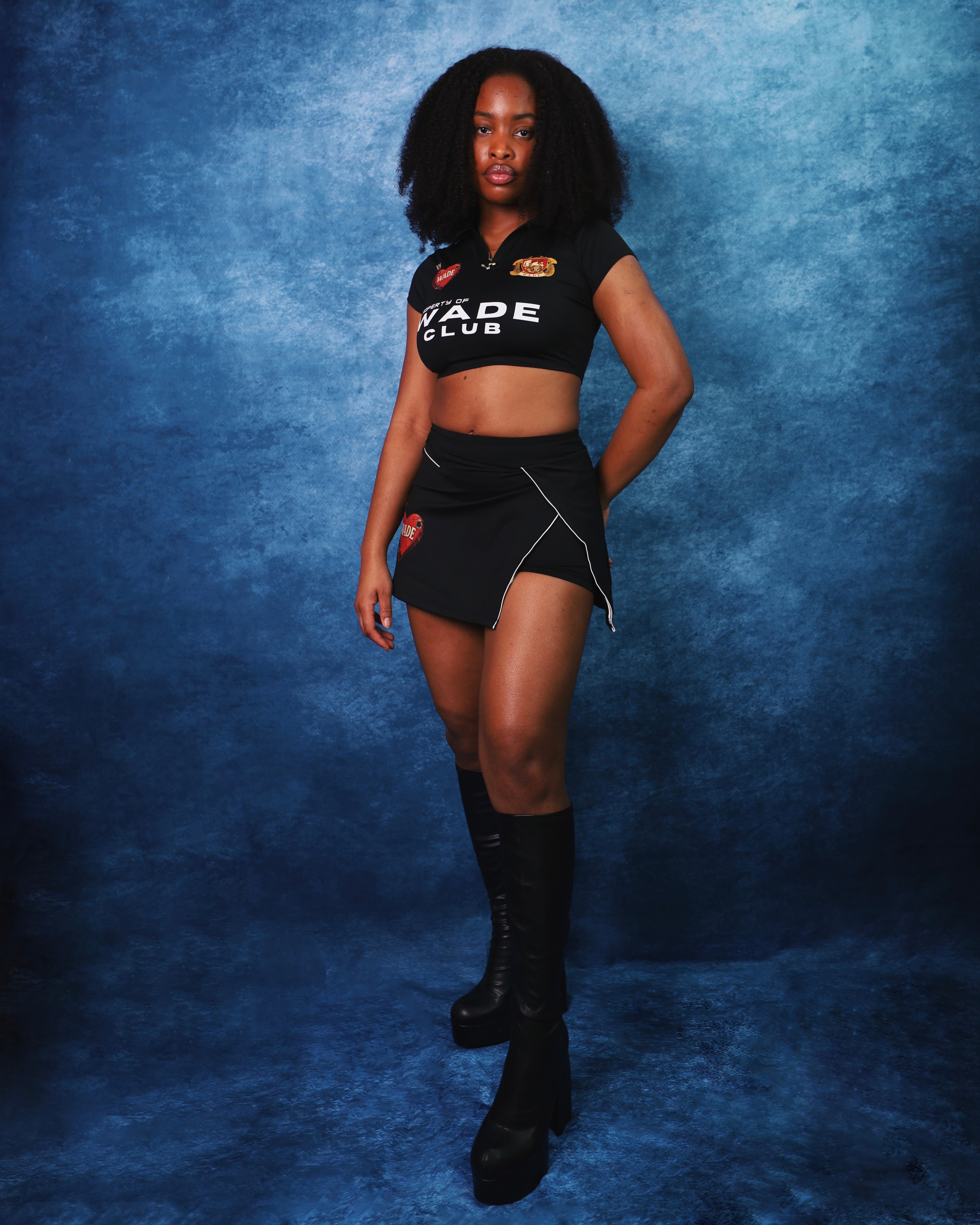 Wade High-Waist A-Line Skirt w Pocket