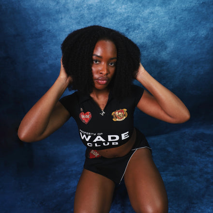 Wade V-Neck Lapel Crop Top
