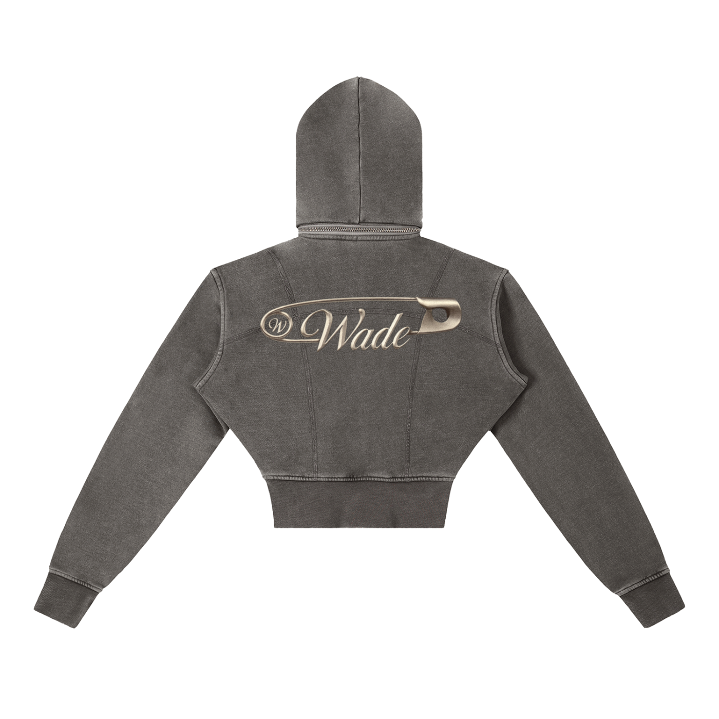 Wade Vintage Washed Cropped Fleece Hoodie