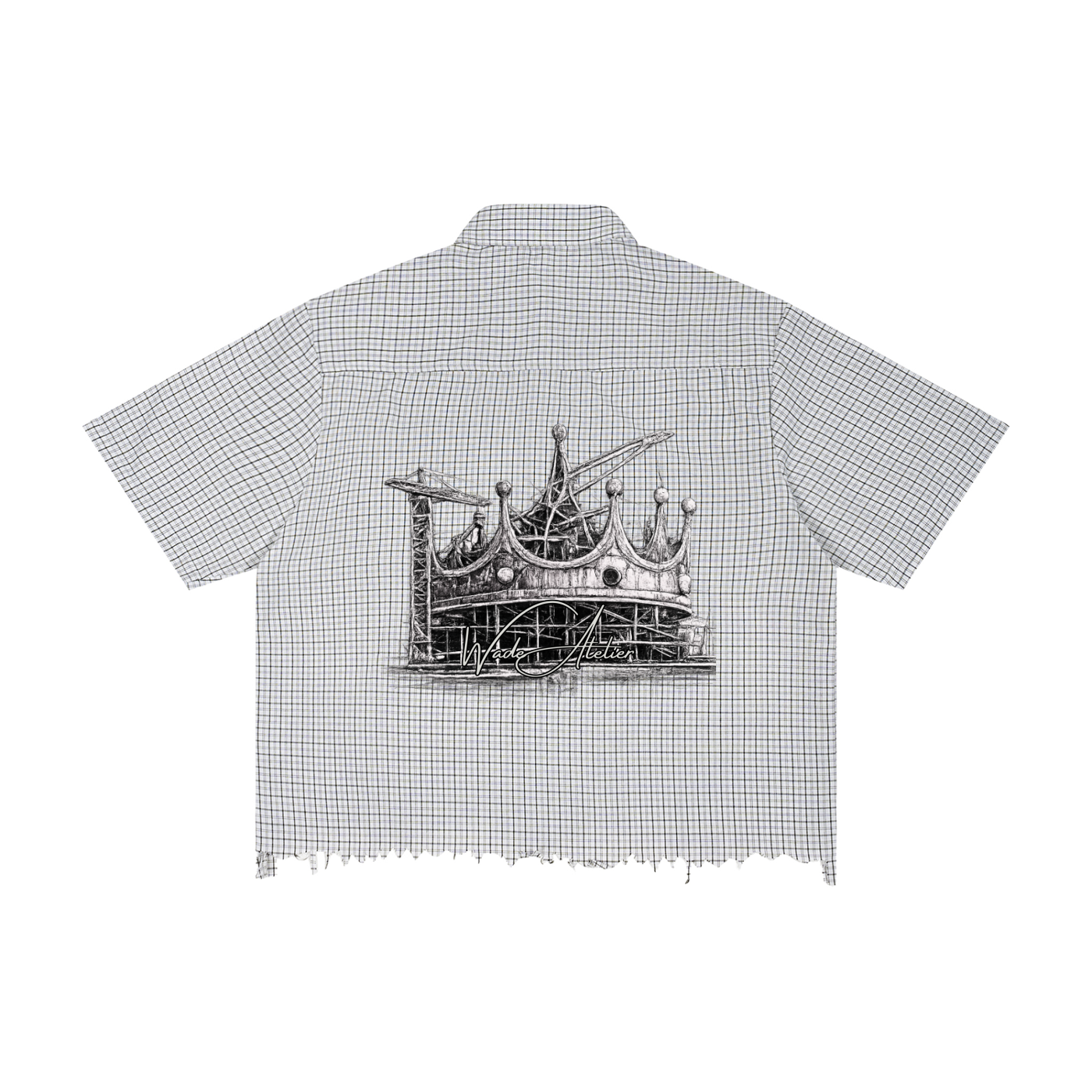 Wade Distressed Plaid Shirt (Boxy Fit)